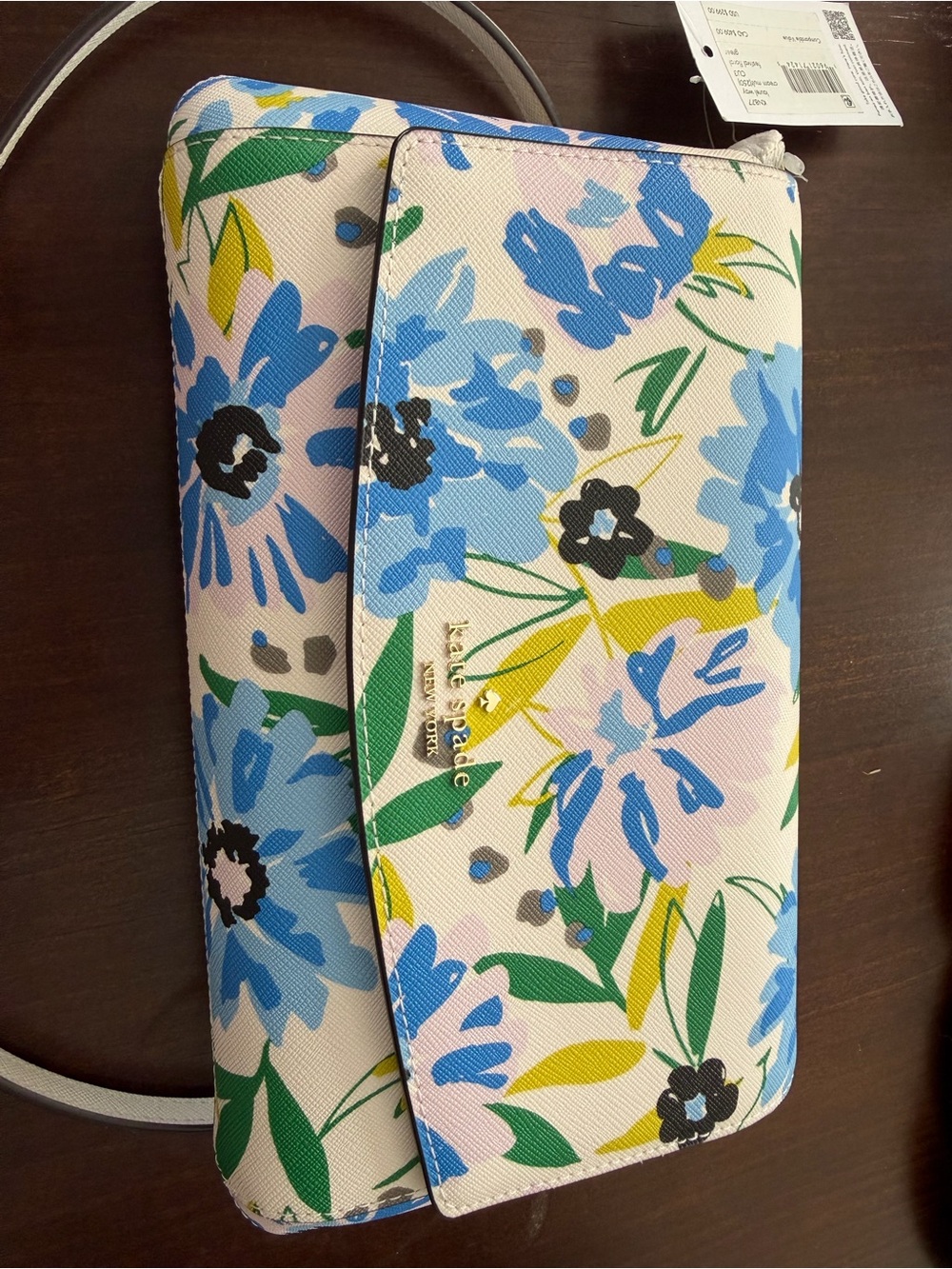 kate spade Floral Blue and Green Crossbody Bag